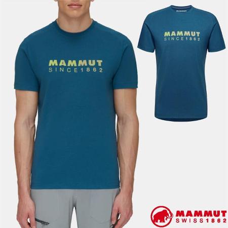 【瑞士 MAMMUT 長毛象】男款 Trovat 輕量吸濕排汗短袖圓領休閒衫/1017-05250-50550 深冰藍✿30E010